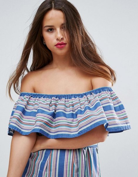 Dress in Bright Stripe