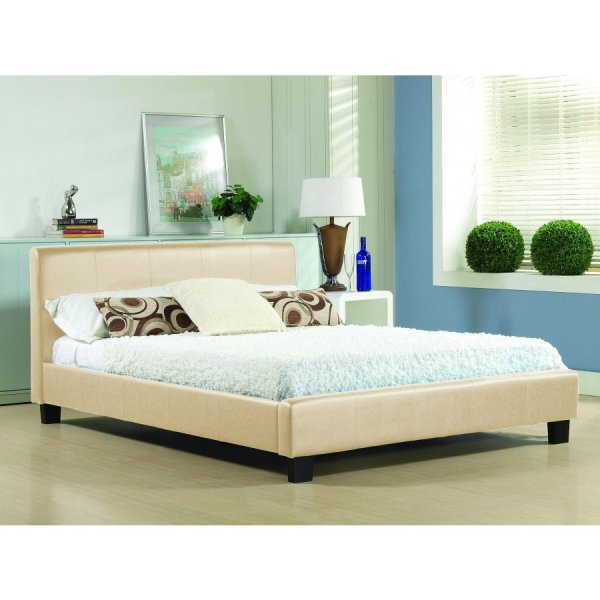Charcoal Aspire Mento Bedframe in Chenille Fabric with Tall Head