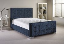 Raspberry Aspire Calverton Bedframe in Chenille Fabric with Head