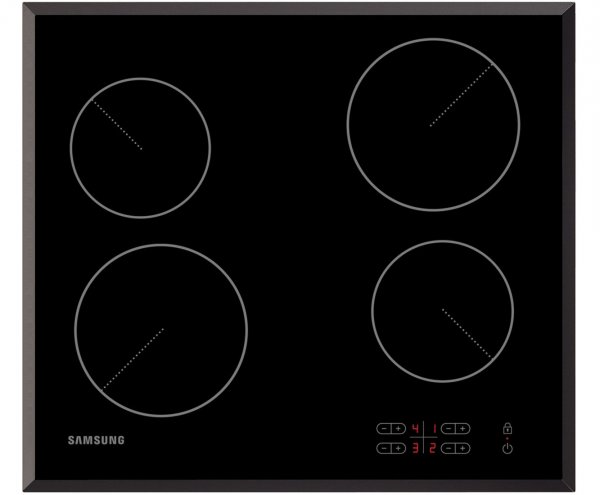 Samsung C61R1AAMST 58cm Ceramic Hob - Black / Stainless Steel