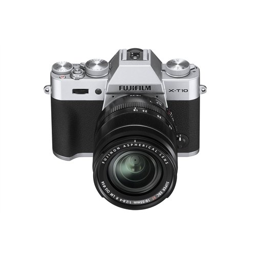 Fuji X-T10 Compact System Camera + XF 18-55mm Lens - Silver