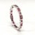 Ruby Round With 0.22Ct Round Brilliant Diamond Half Eternity Ring In 18K Yellow Gold
