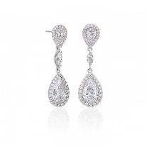 Diamond Edwardian Style Drop Earrings