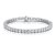 1.00Ct Rub Over Set Tennis Bracelet with Diamonds in 18K White Gold