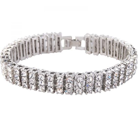 3.00Ct Baguette Cut Channel Set Tennis Bracelet with Diamonds in 18K White Gold