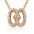 0.18Cts Brilliant Diamond Lucky Charm Pendant In 9K Rose